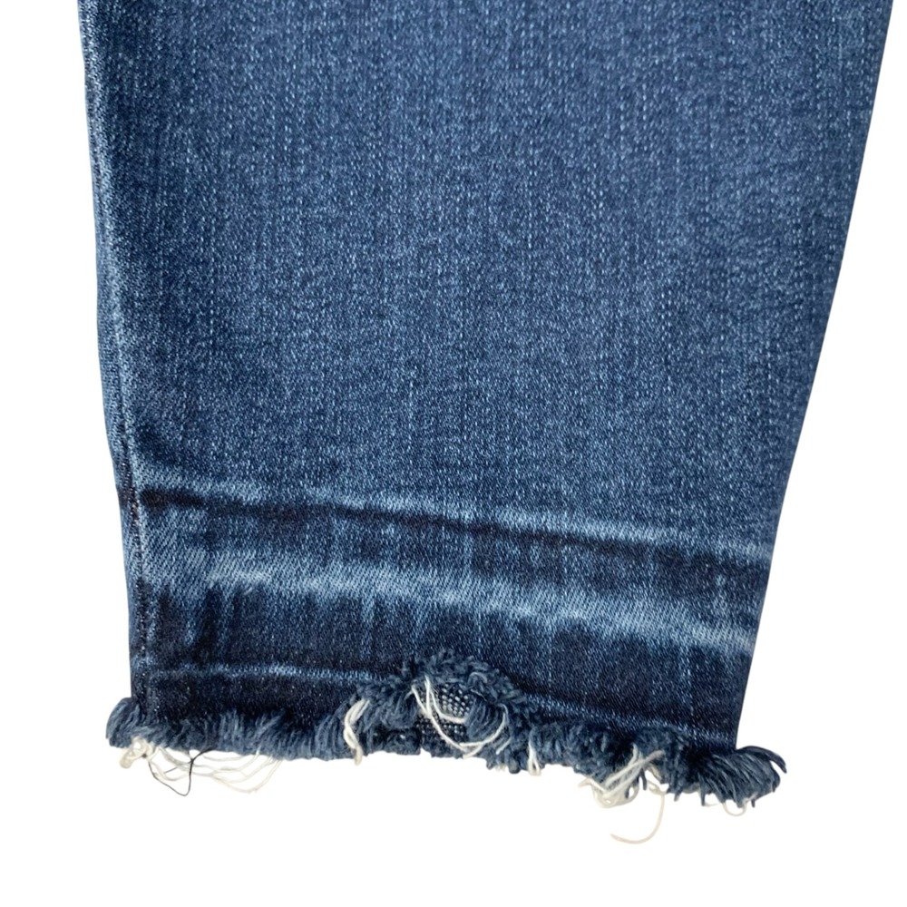 SPANX Womens Large 14 Petite Pull On Shaping Denim Jeggings Raw Hem Ankle Jeans - Picture 5 of 10